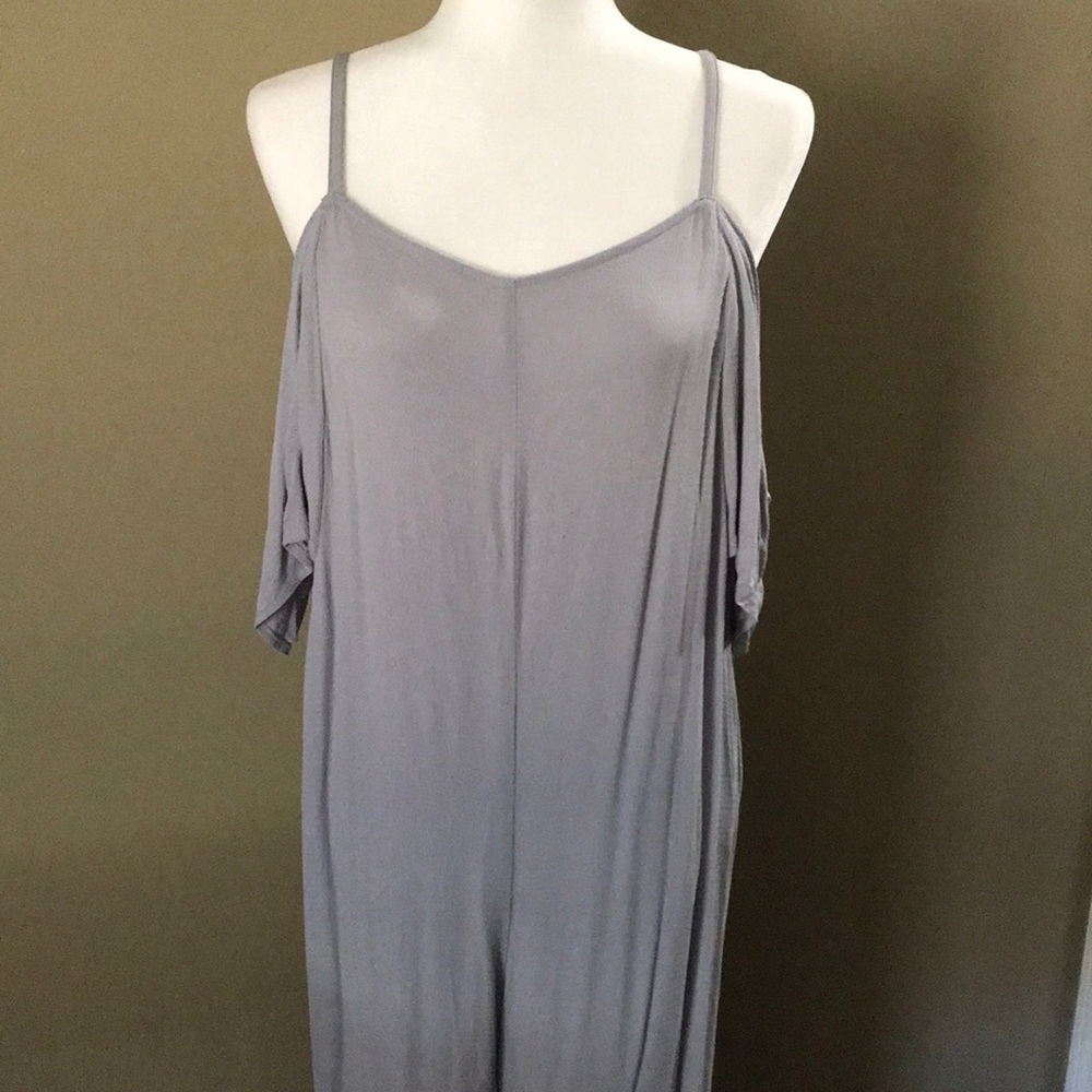 TOPSHOP Gray Flowy Jumpsuit